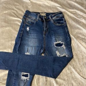 High waisted skinny ripped jeans size 7
